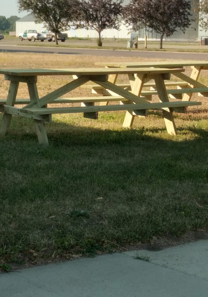 picnic tables donated to Hope DAC/ECCO in Tyler